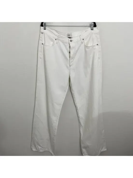 Citizens Of Humanity Annina Trouser Jeans Soft White Size 33 NWT $228msrp - Picture 11 of 14